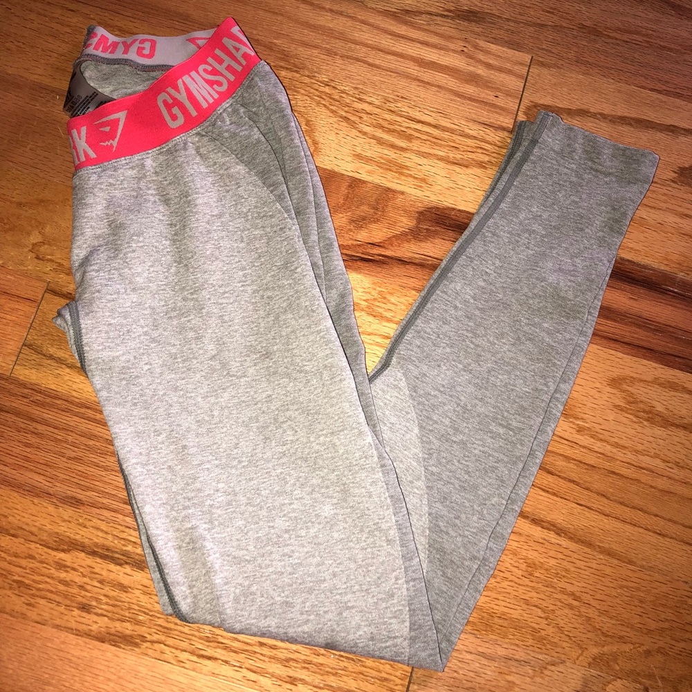 Gymshark flex leggings gray and pink